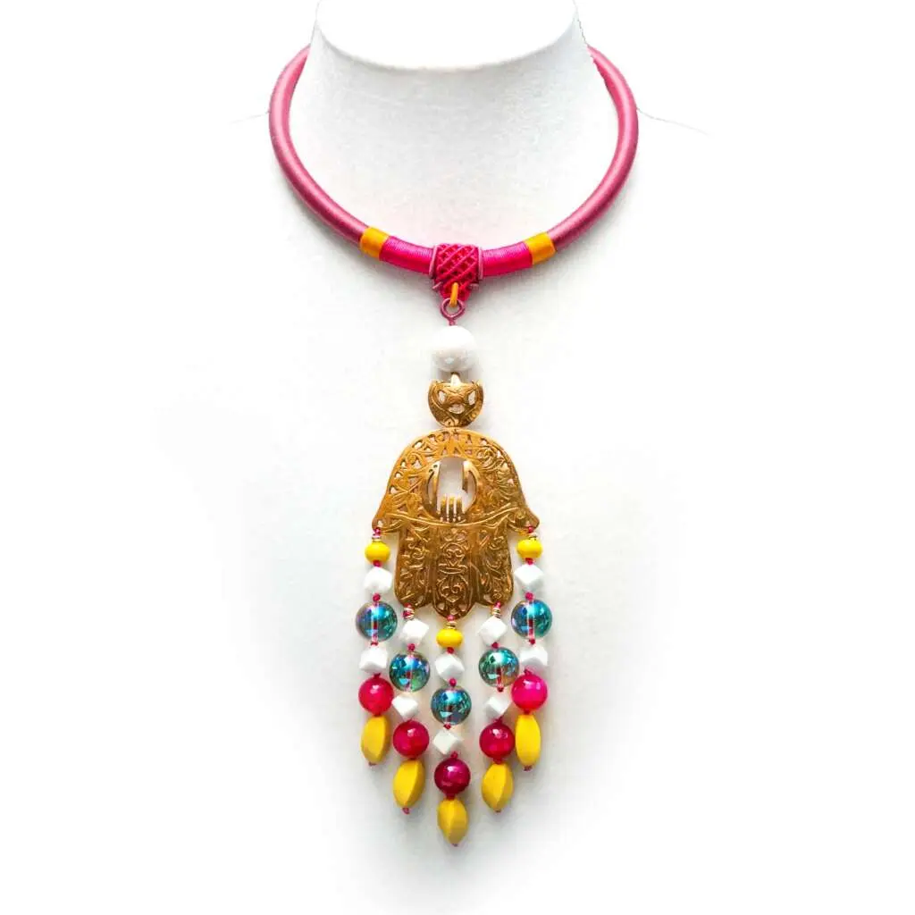Collier KHOMSSA rose