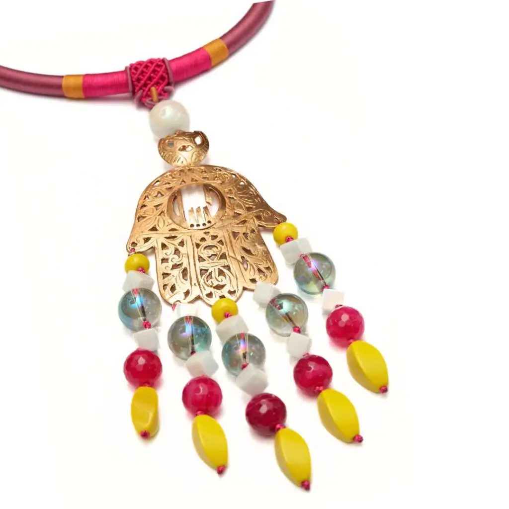 Collier KHOMSSA rose