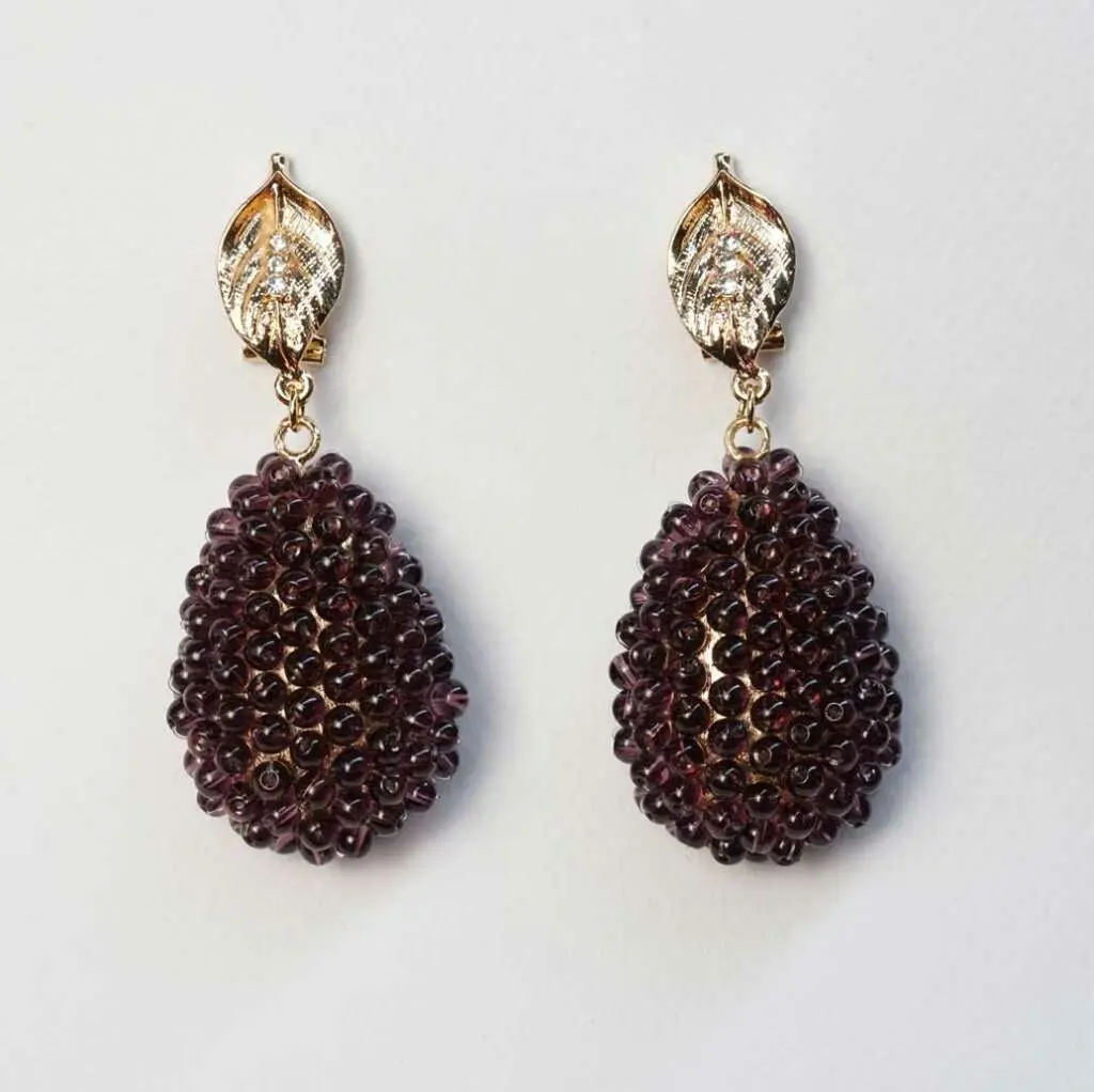boucles d'oreilles SOFIA, Burgundy