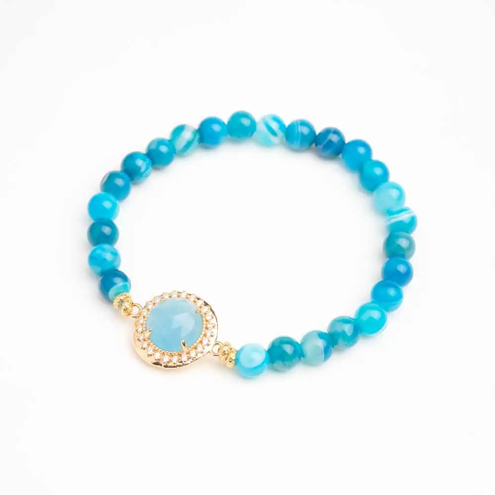 Bracelet Yara Agate Bleue