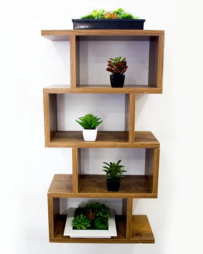 Zigzag wall shelf