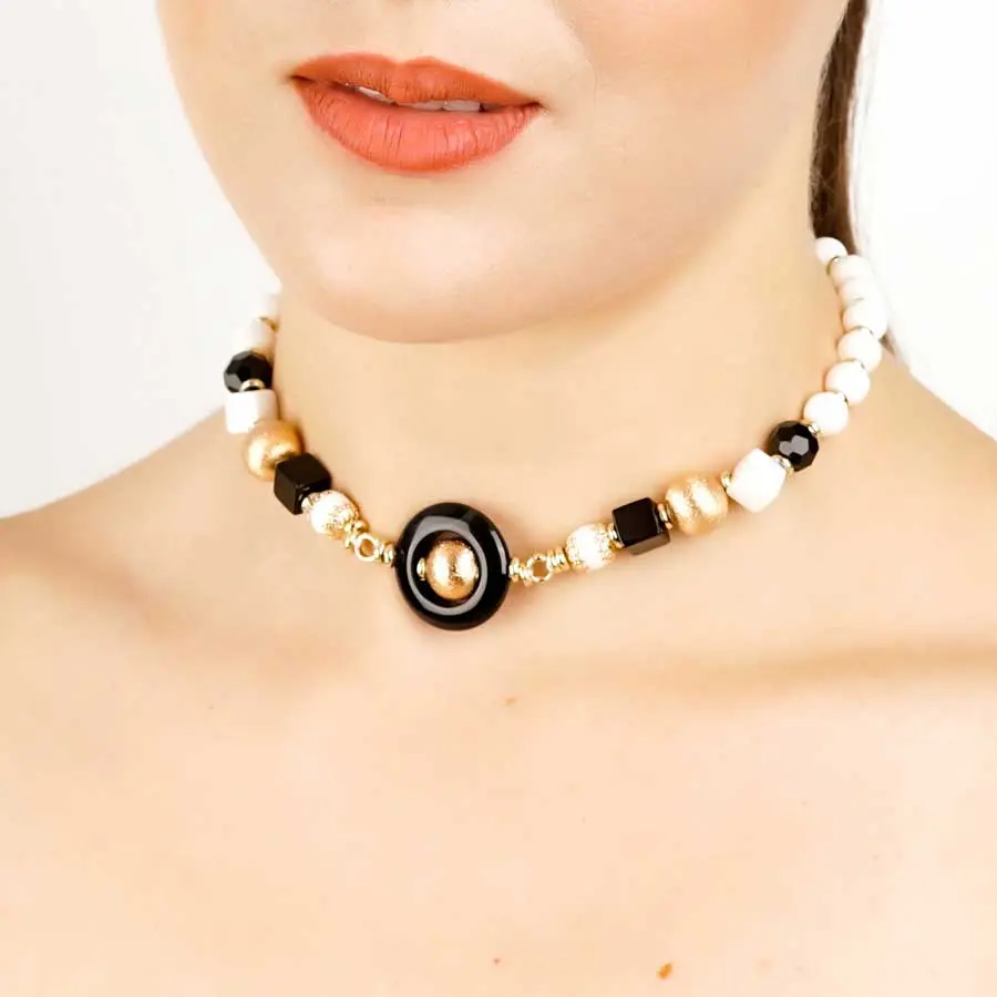 Collier YARA, cercle onyx