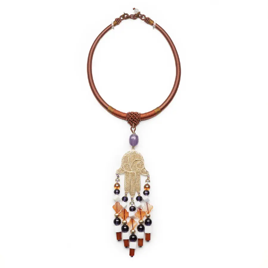 Collier KHOMSSA argent et Agate