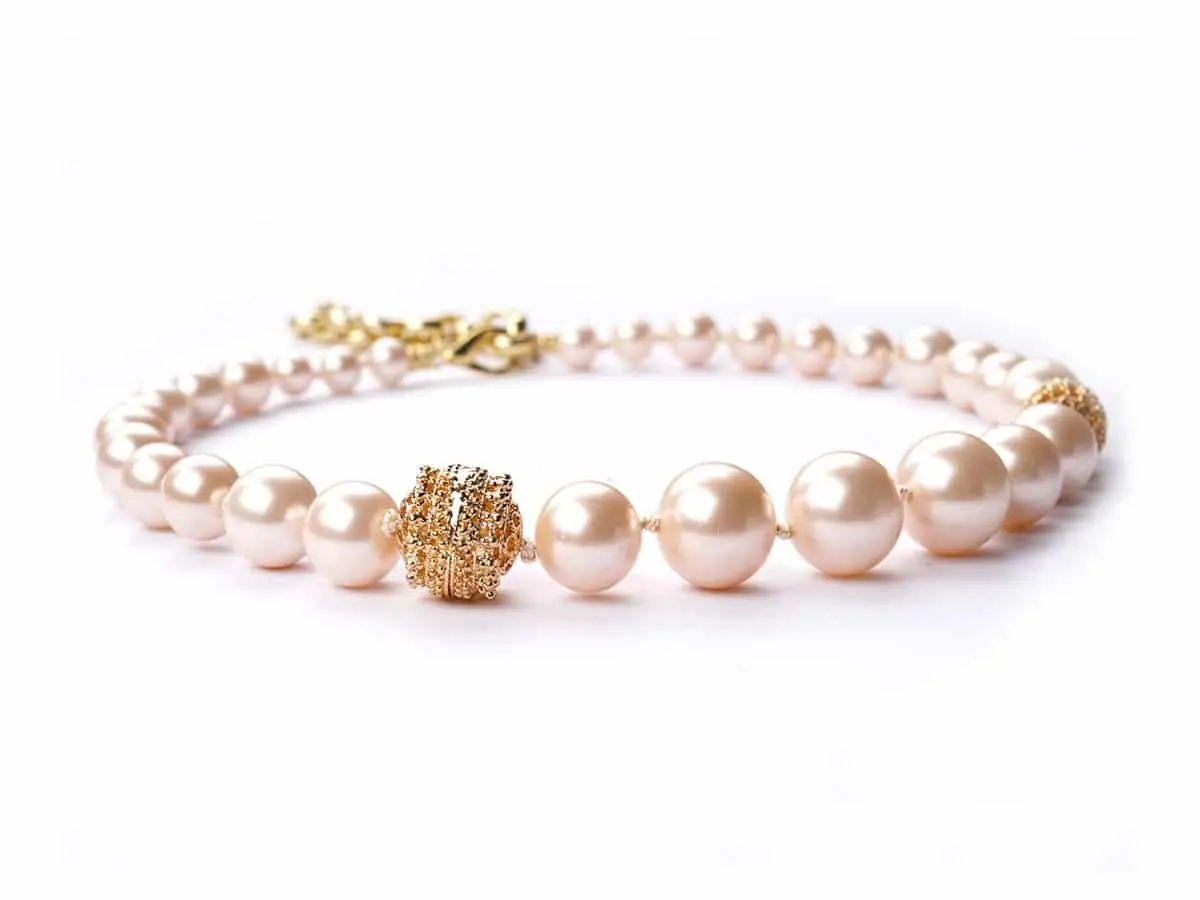 Collier, ROMANCIA, perles blanches