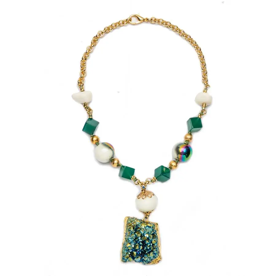 Collier AGATE vert