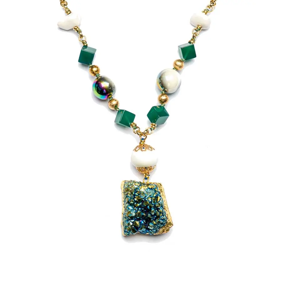 Collier AGATE vert