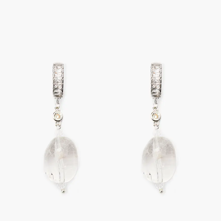 Boucles d'oreilles HARMONIA cristal de roches