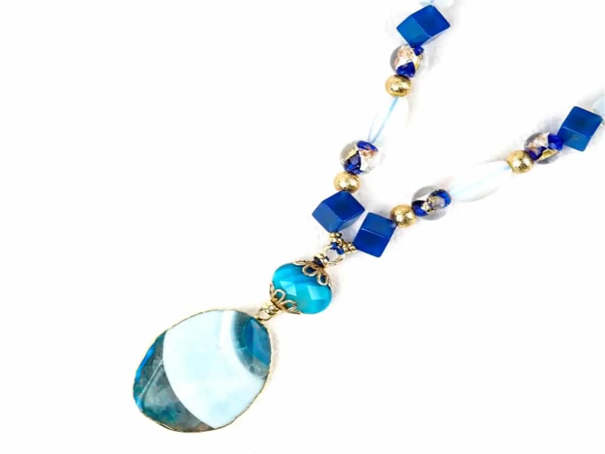 Collier AGATE Bleu