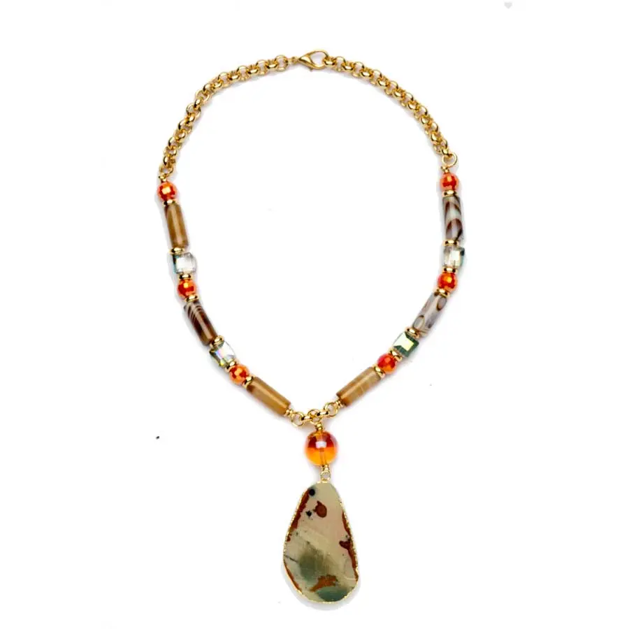 Collier AGATE miel
