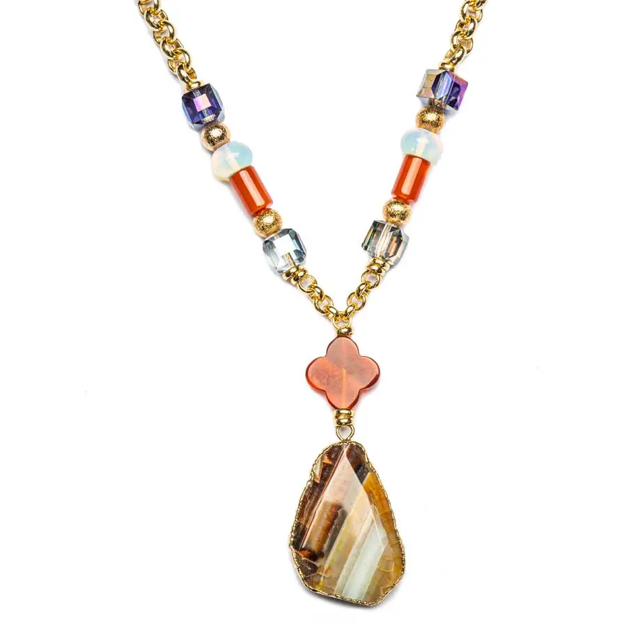 Collier AGATE miel