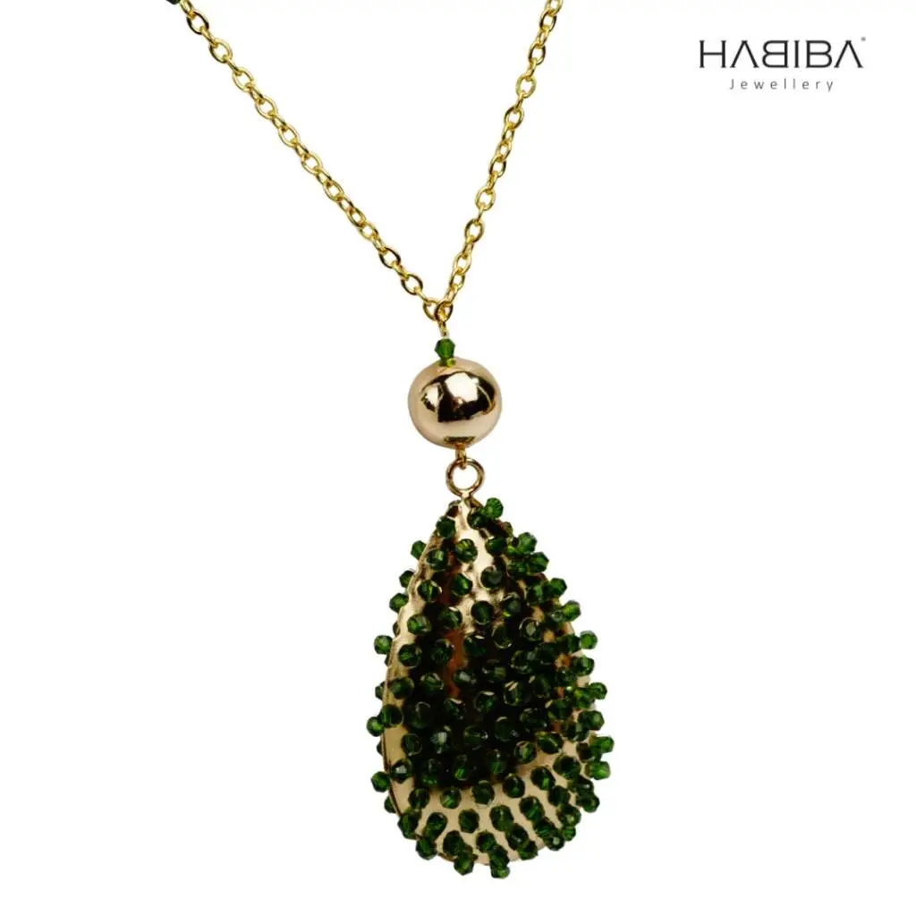 Collier SOFIA en cristal vert