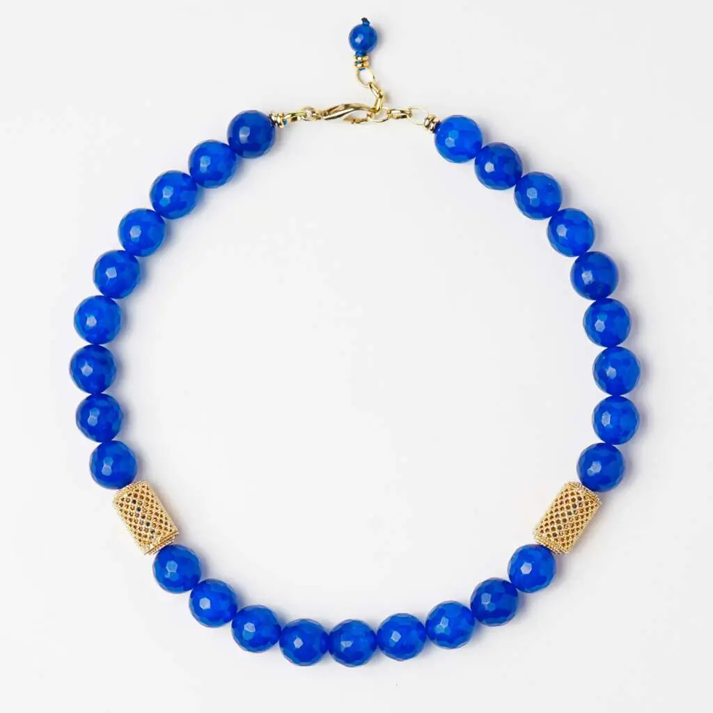 Collier ROMANCIA agate bleue