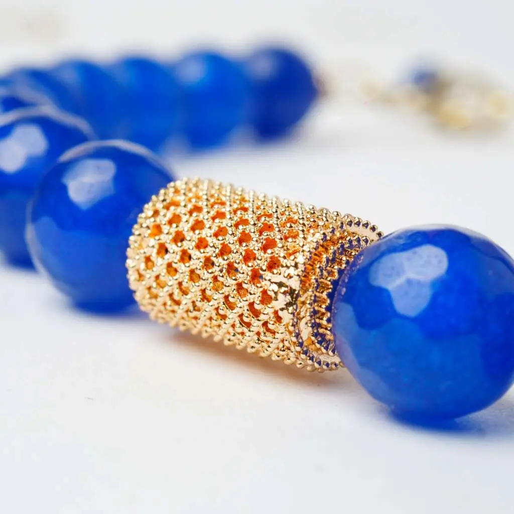 Collier ROMANCIA agate bleue