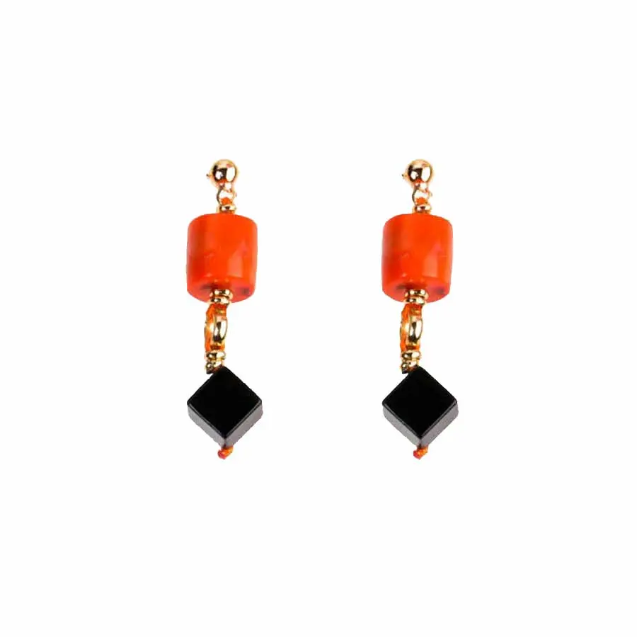 Boucles d’oreilles CORALIA et Onyx