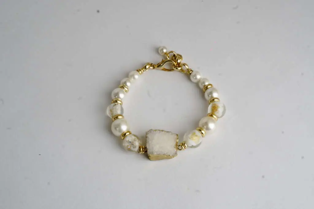 Bracelet Agate Blanc