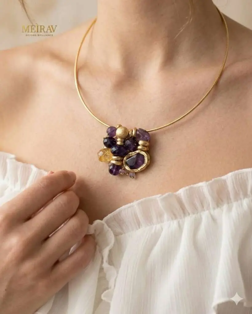 Collier ELISA Amethyste