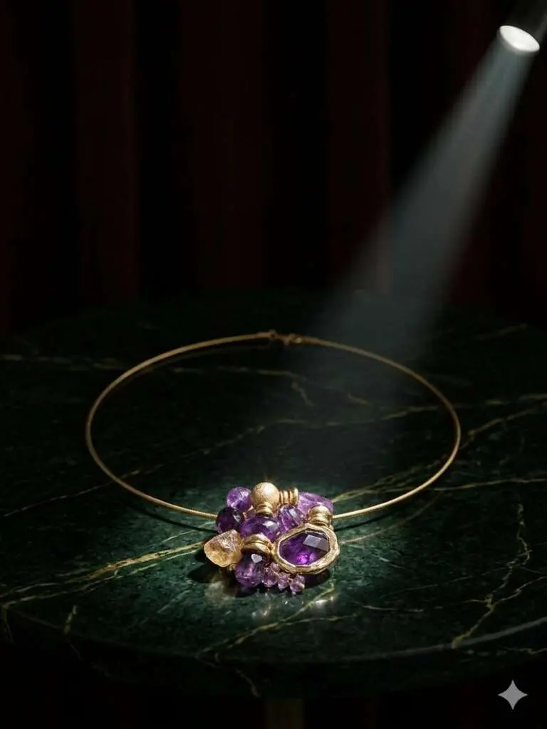 Collier ELISA Amethyste