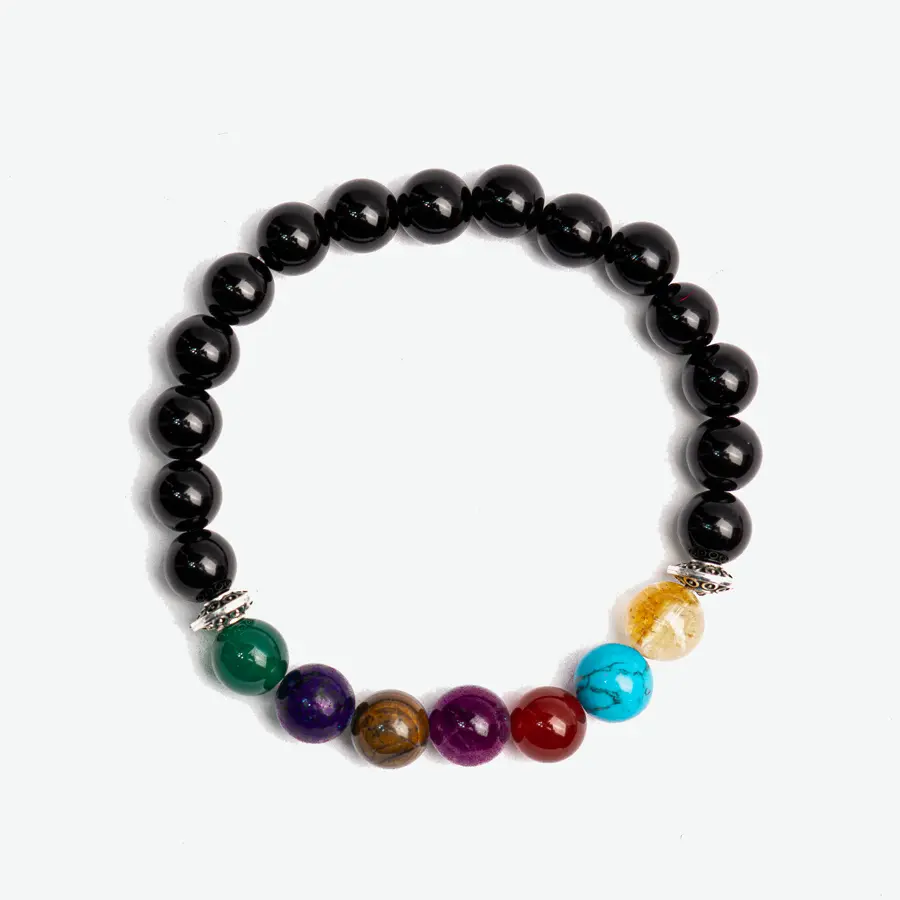 Bracelet onyx 7 chakras