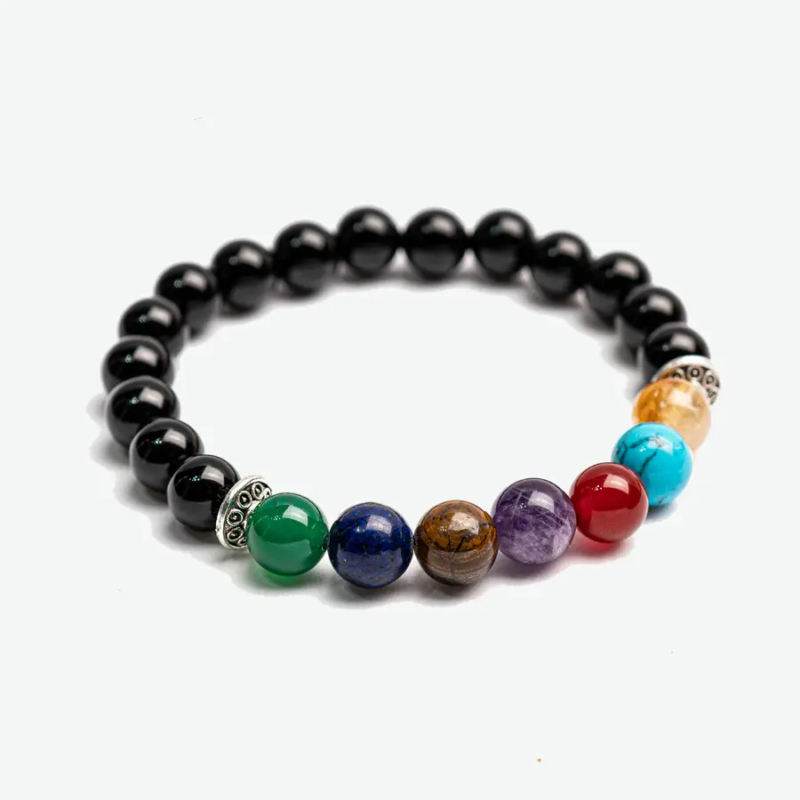 Bracelet onyx 7 chakras