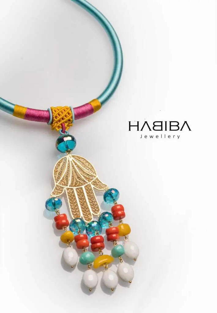 Collier KHOMSSA corail et agate