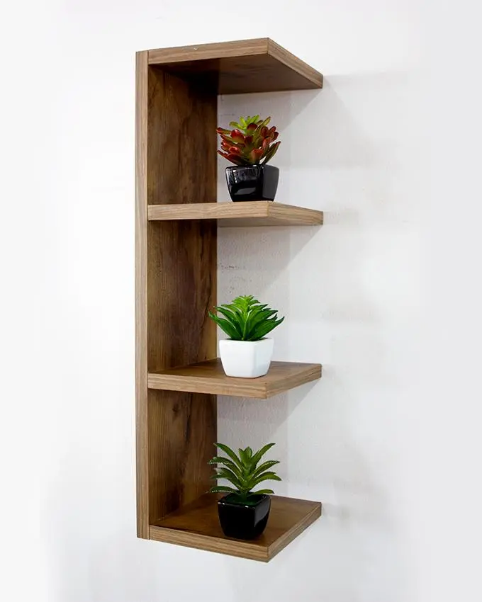 Wall shelf with 4 niches