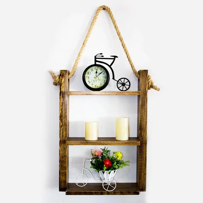 Rope-hung shelf