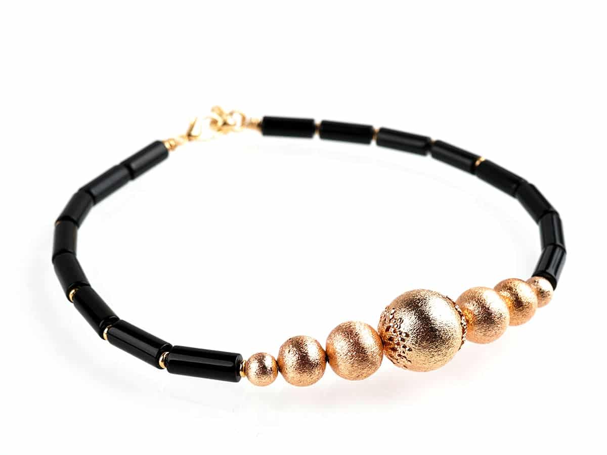 Collier, ROMANCIA, or et tubes onyx
