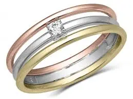 Bague solitaire zircon