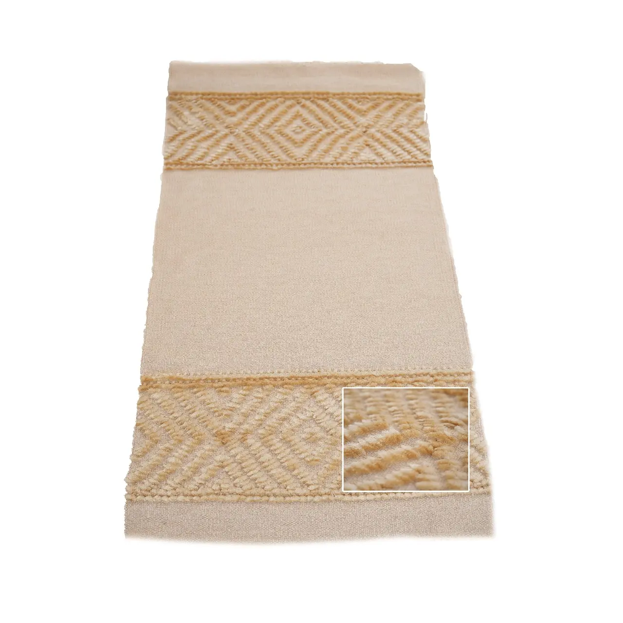 Tissage avec bande losange