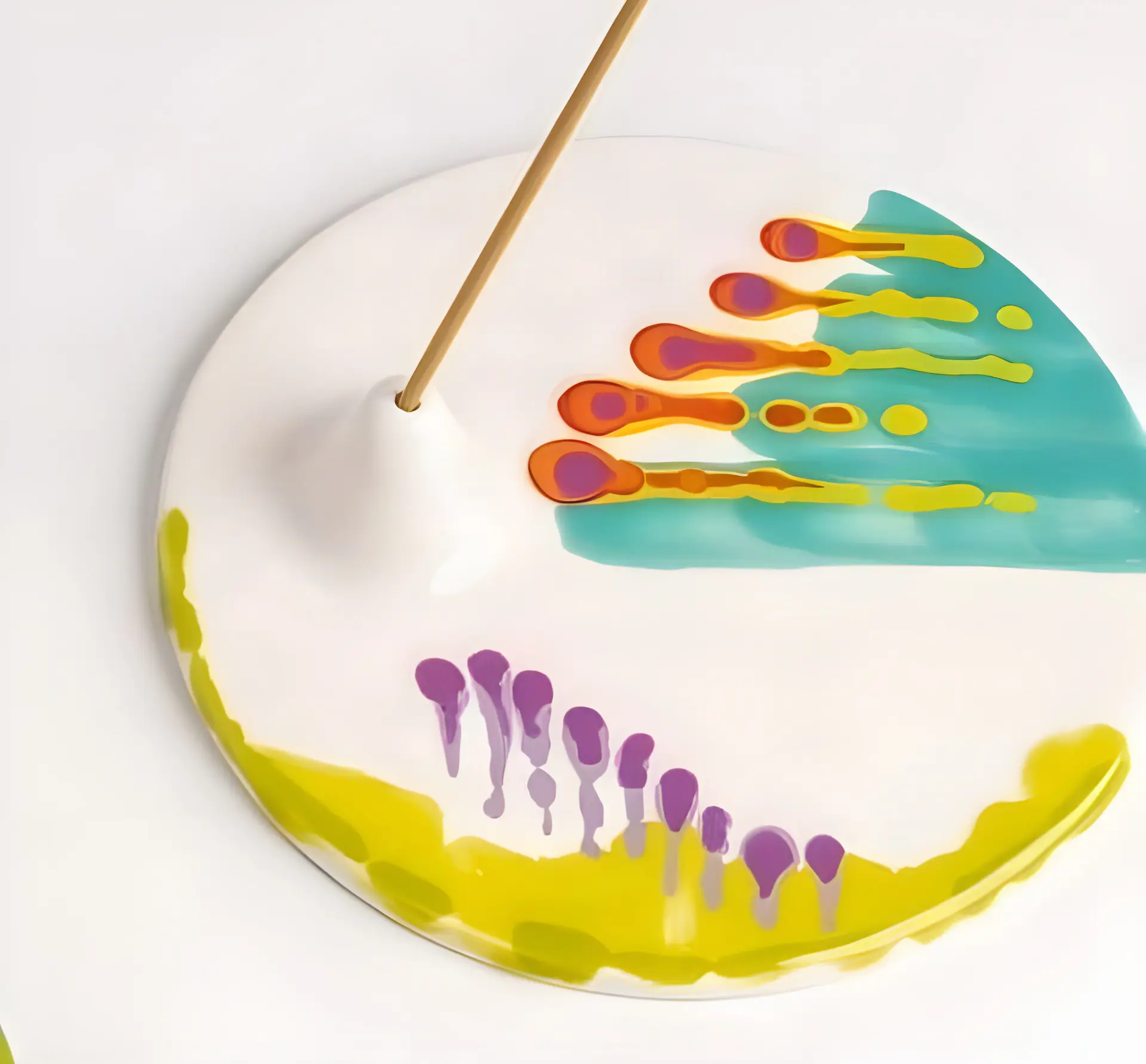 Round Ceramic Incense Holder