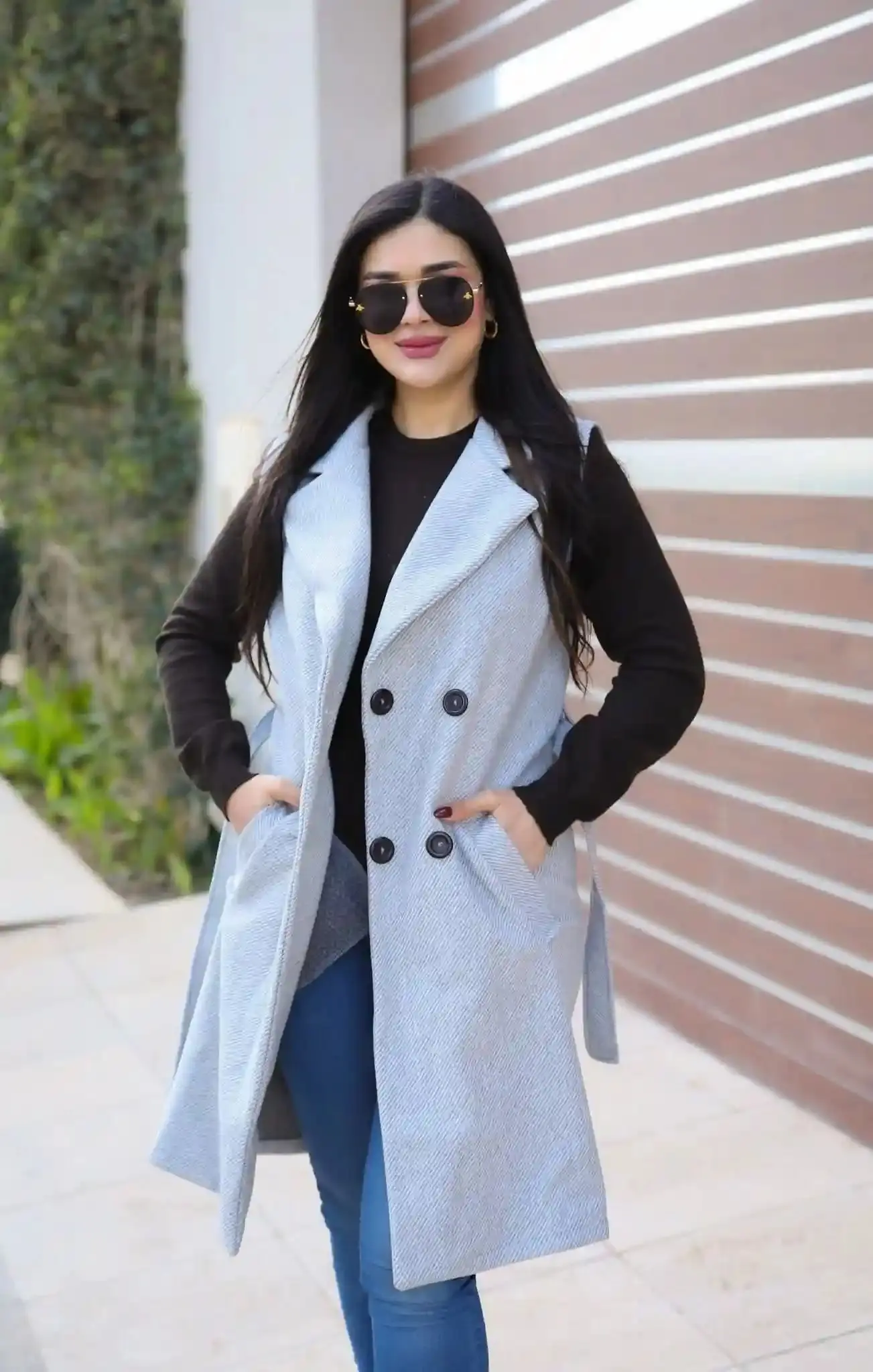 Manteau Cachemire Sans Manches