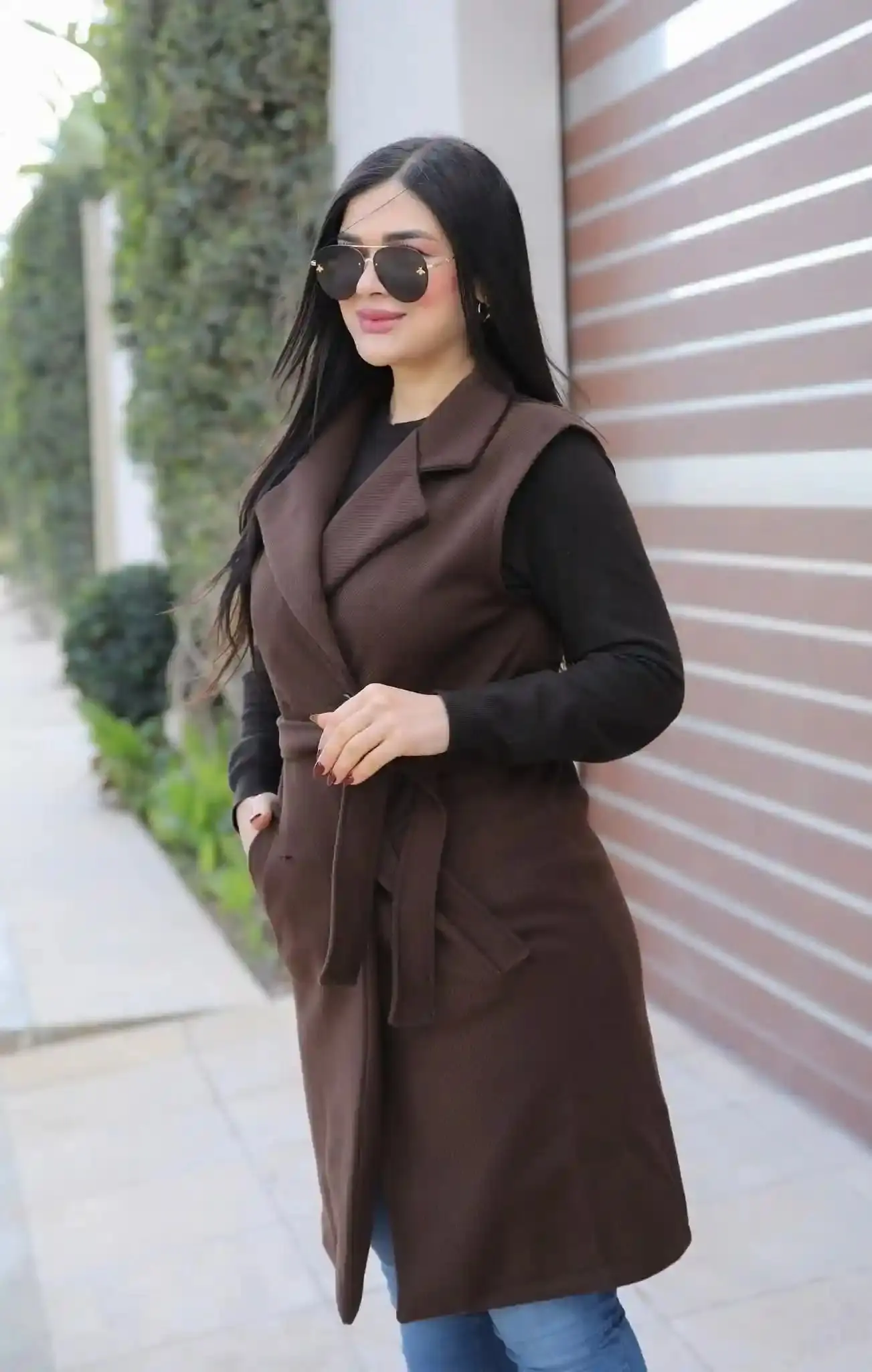 Manteau Cachemire Sans Manches
