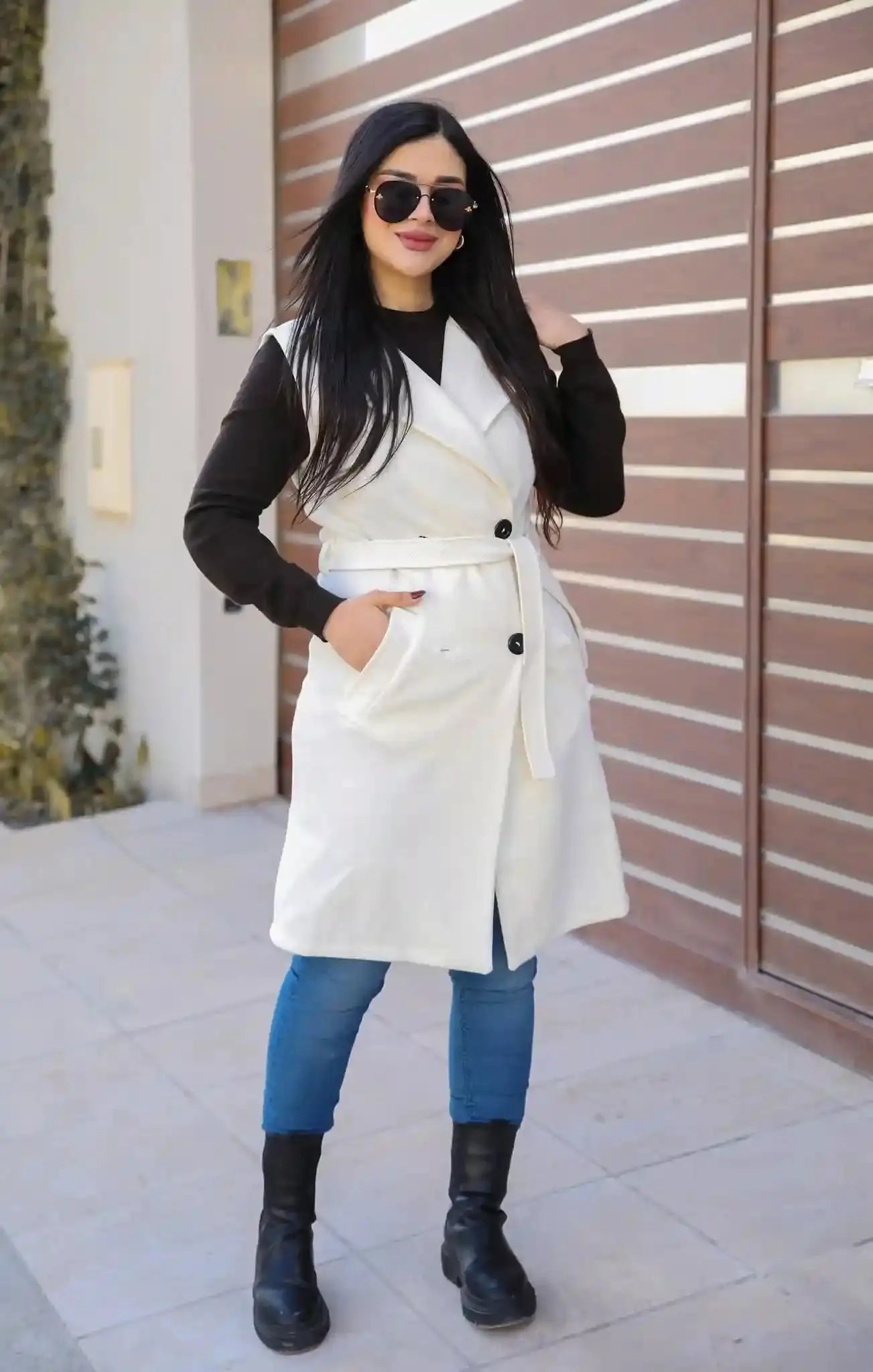 Manteau Cachemire Sans Manches