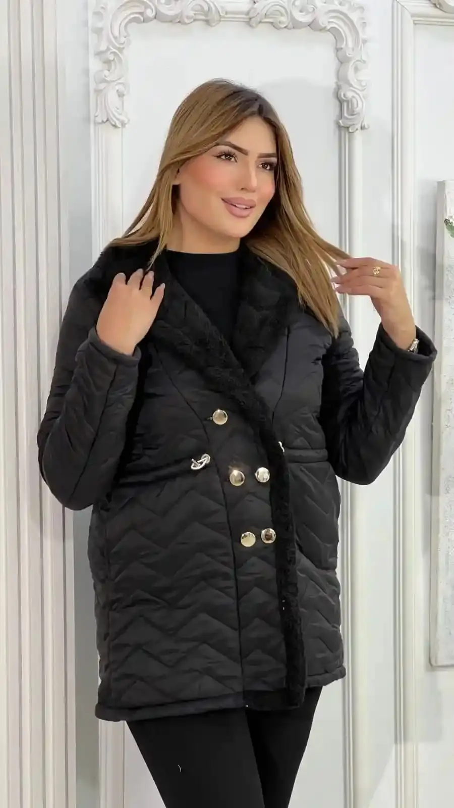 Manteau Chic Doublé Fourrure