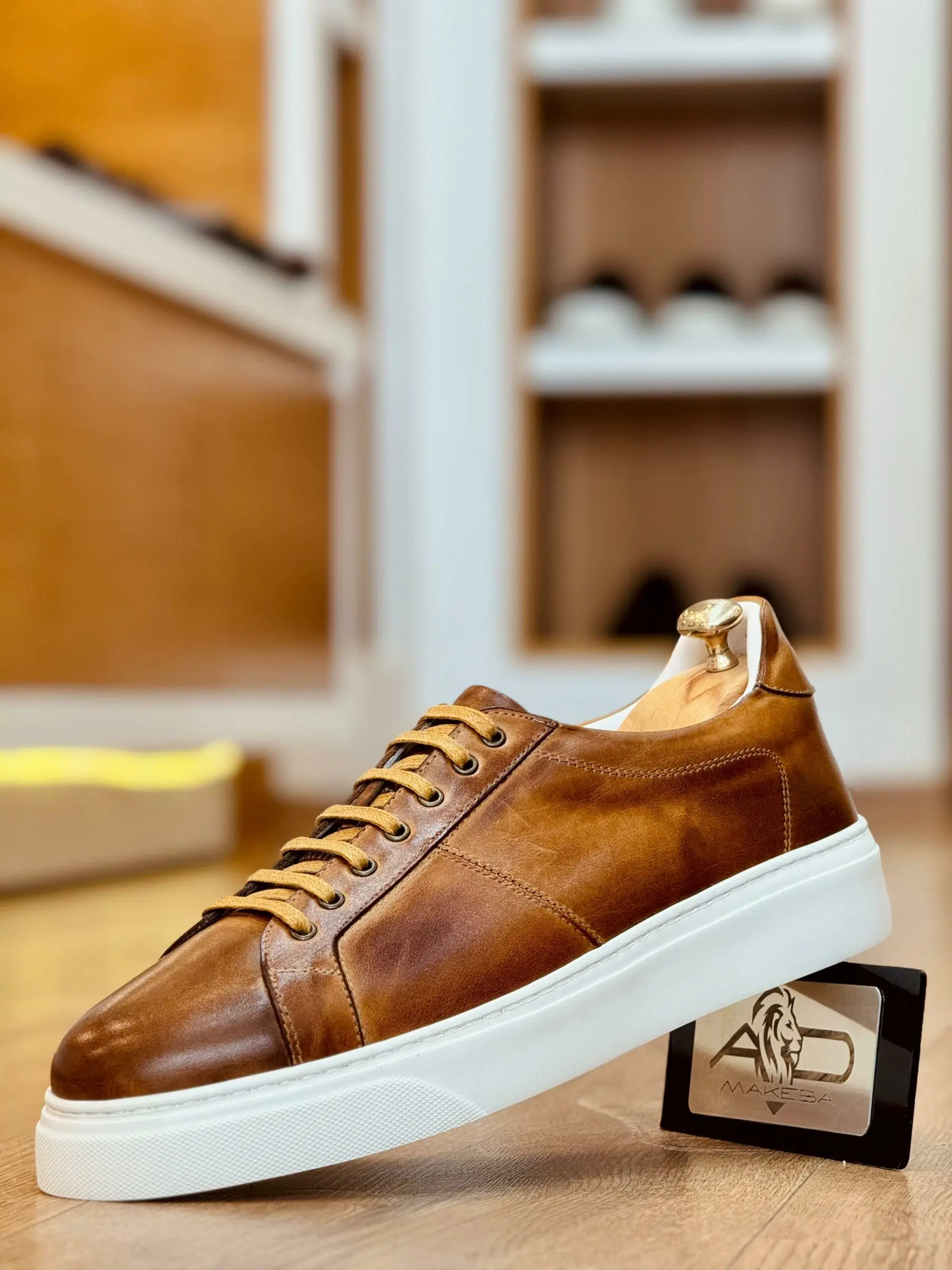 Baskets en cuir– 3201 CAMEL