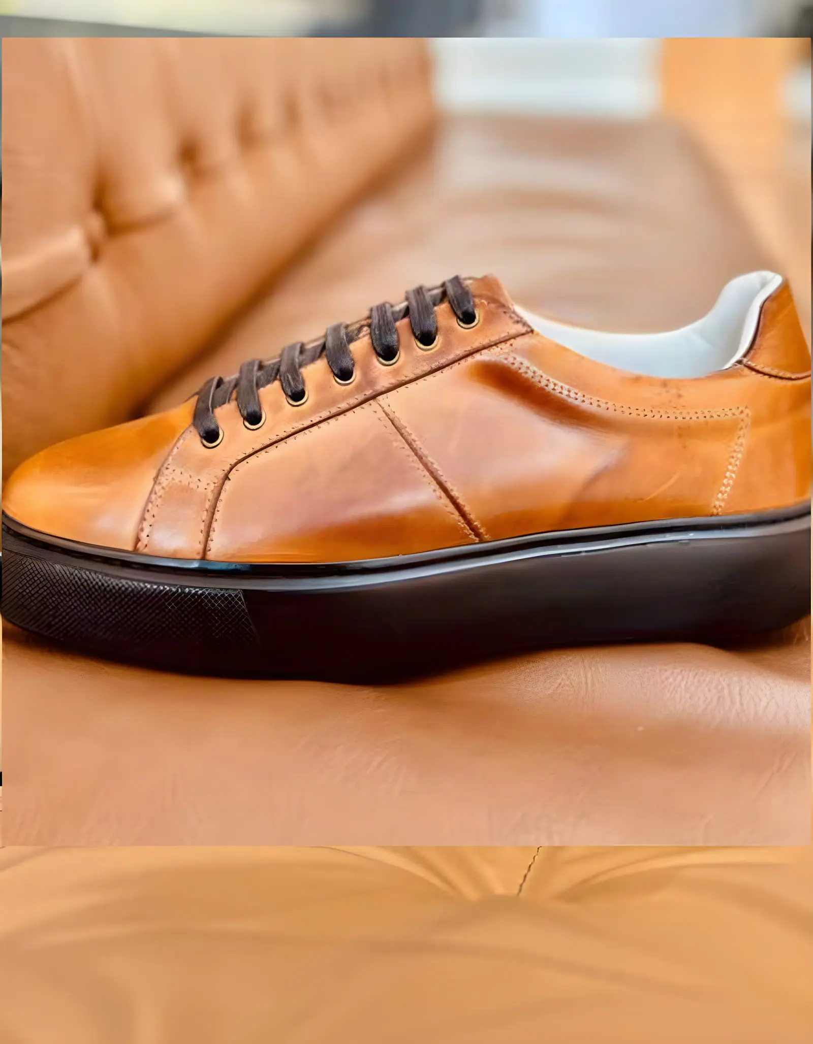 Baskets en cuir– 8911 CAMEL