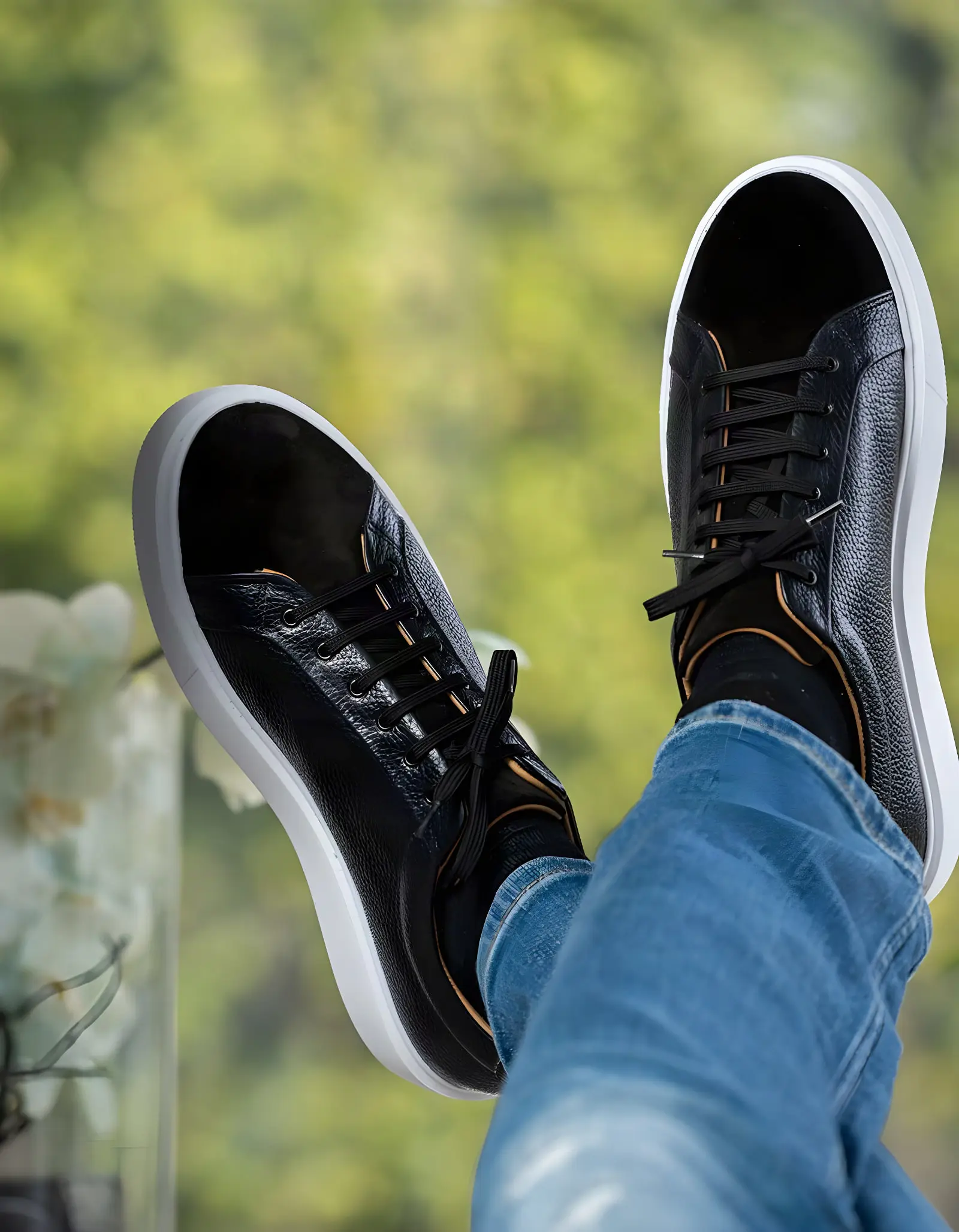 Leather Sneakers – 8915 Noir Fall