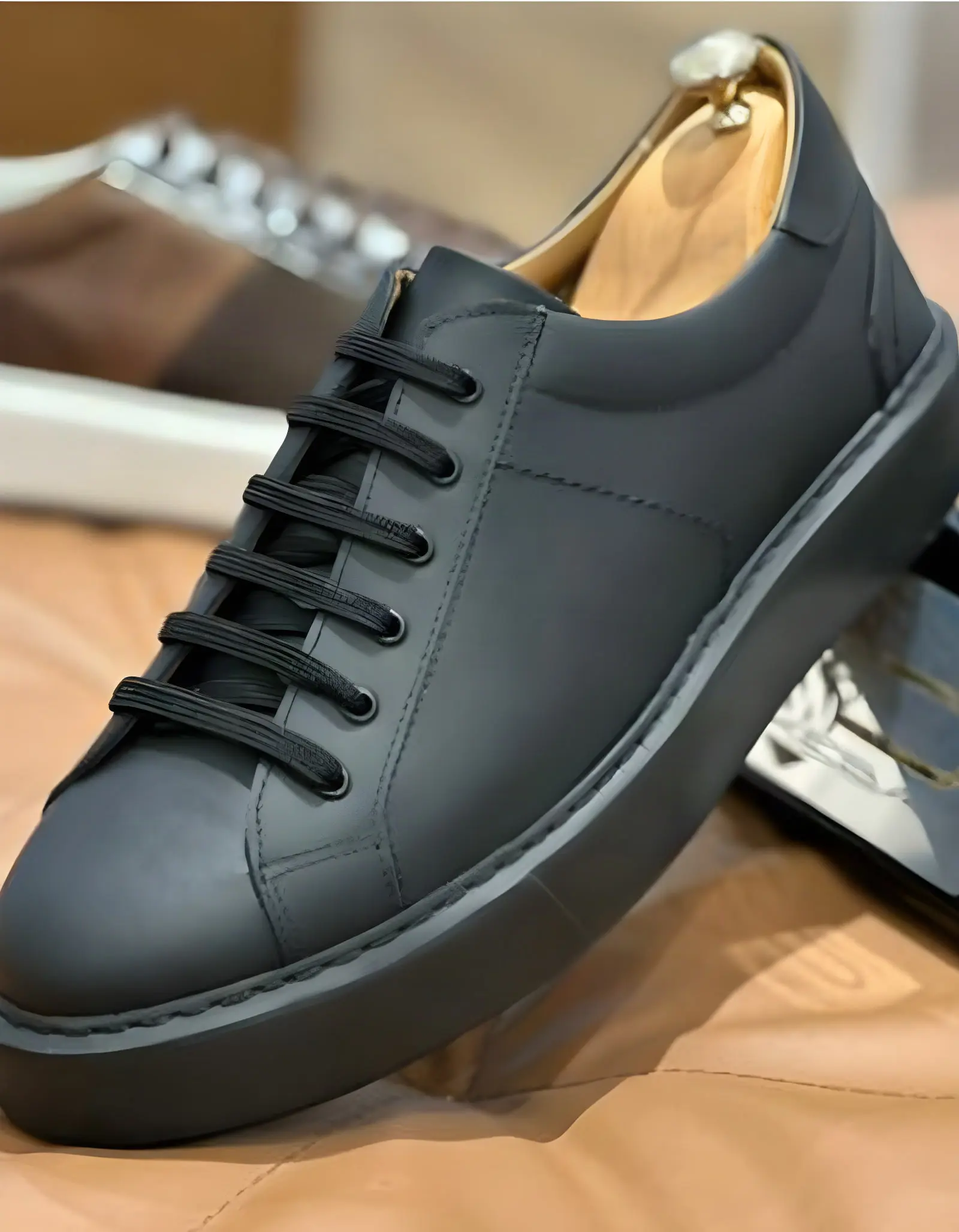 Baskets en cuir – 8951 Noir