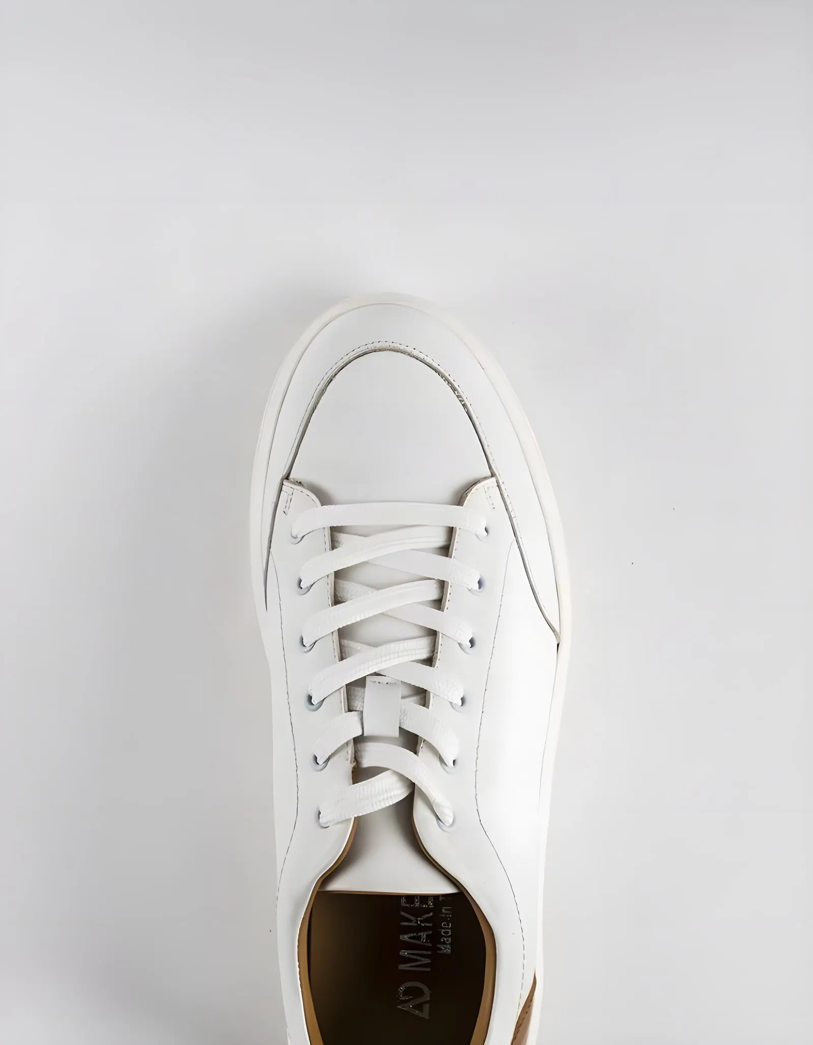Baskets en cuir Cassio – CVR01 Blanc/Camel