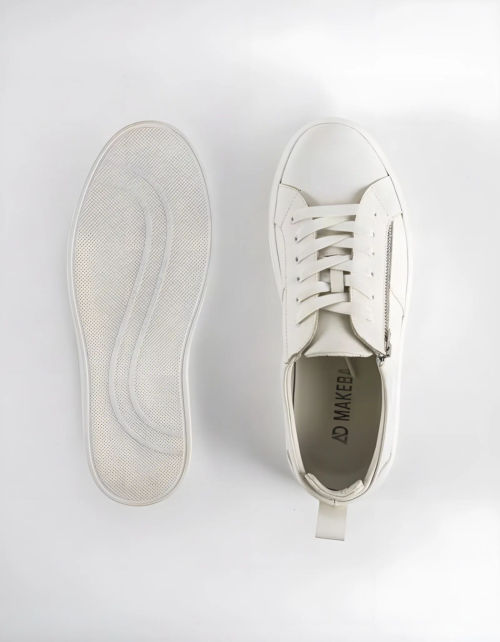 Baskets en cuir Cassio – CVR06 Blanc