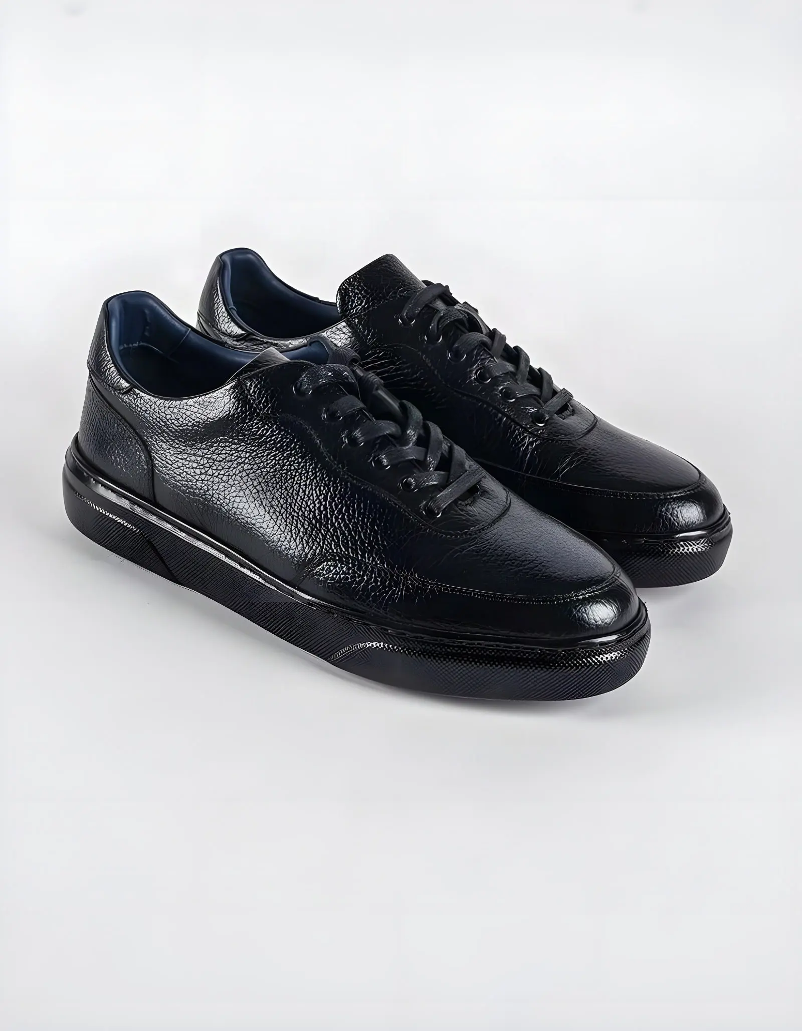 Baskets en cuir Enzo – E11 Noir