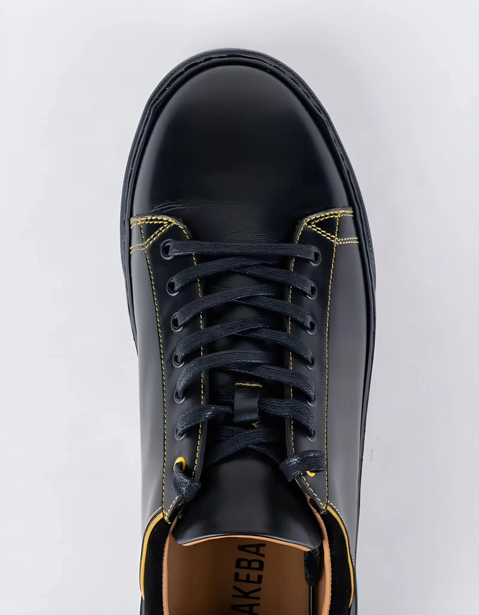 Baskets en cuir Felipe – E21 Noir-Jaune