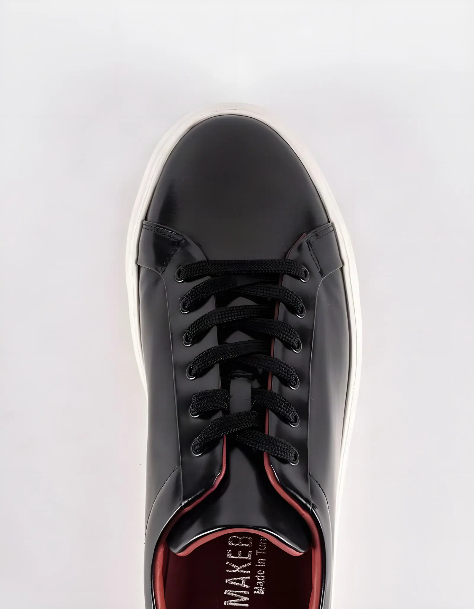 Baskets en cuir Leo – CU05 Noir Glacé