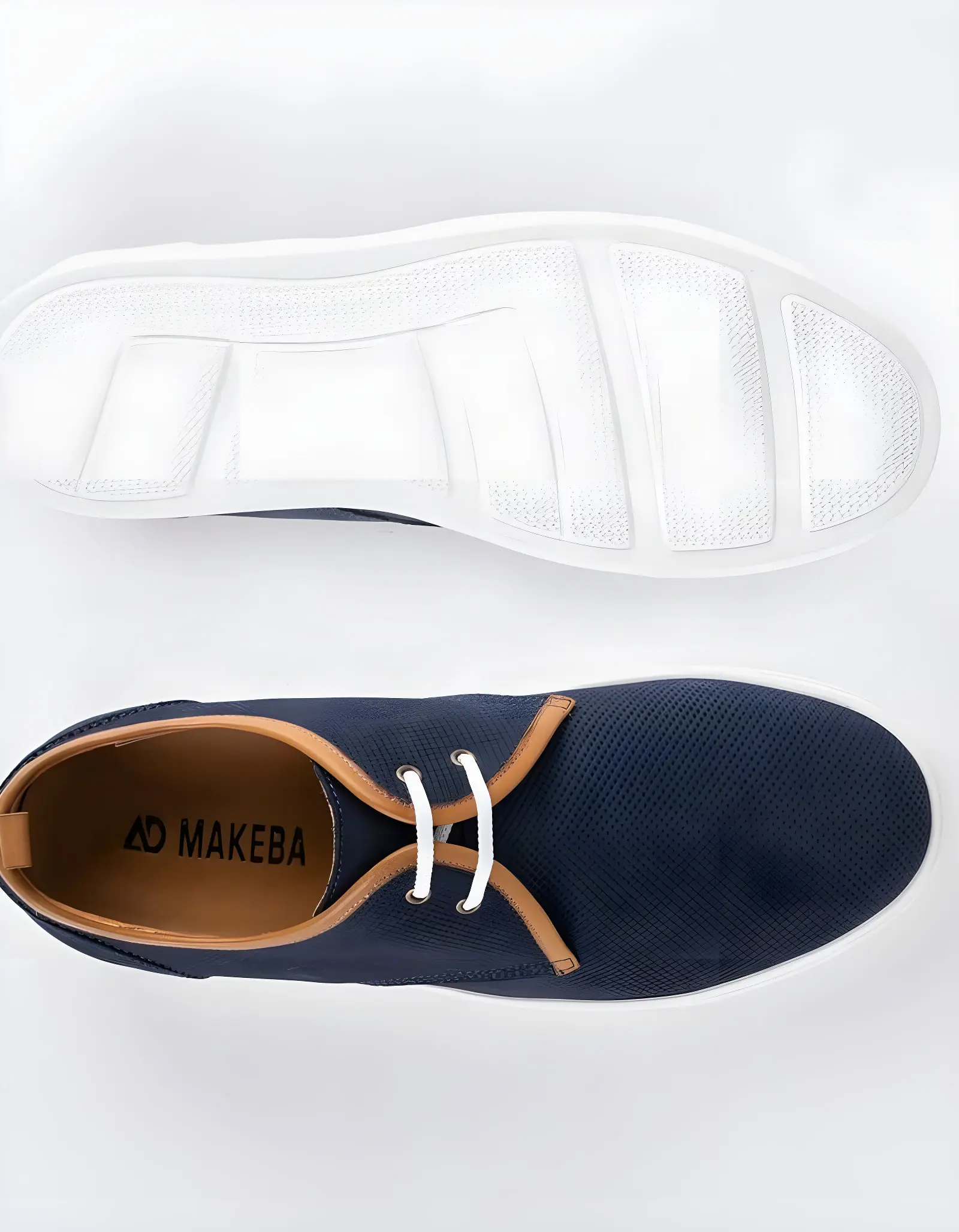 Baskets en cuir Leo – CU32 Bleu