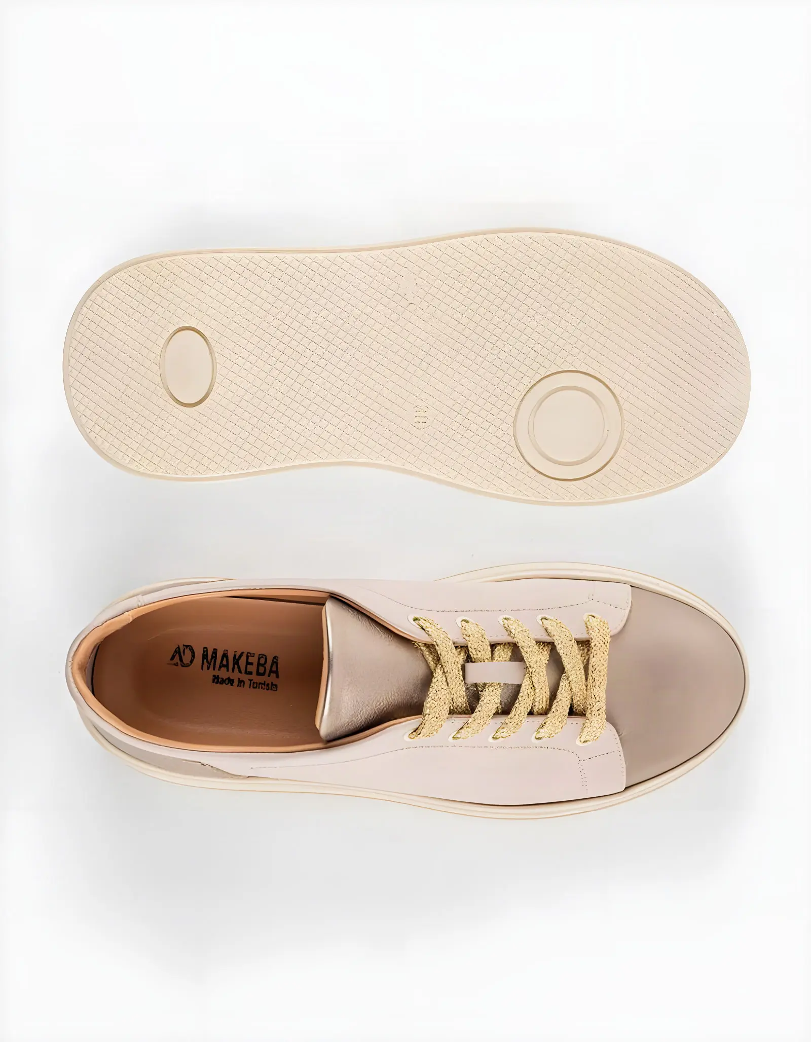 Baskets en cuir Loly01 – Laminato Oro Rose
