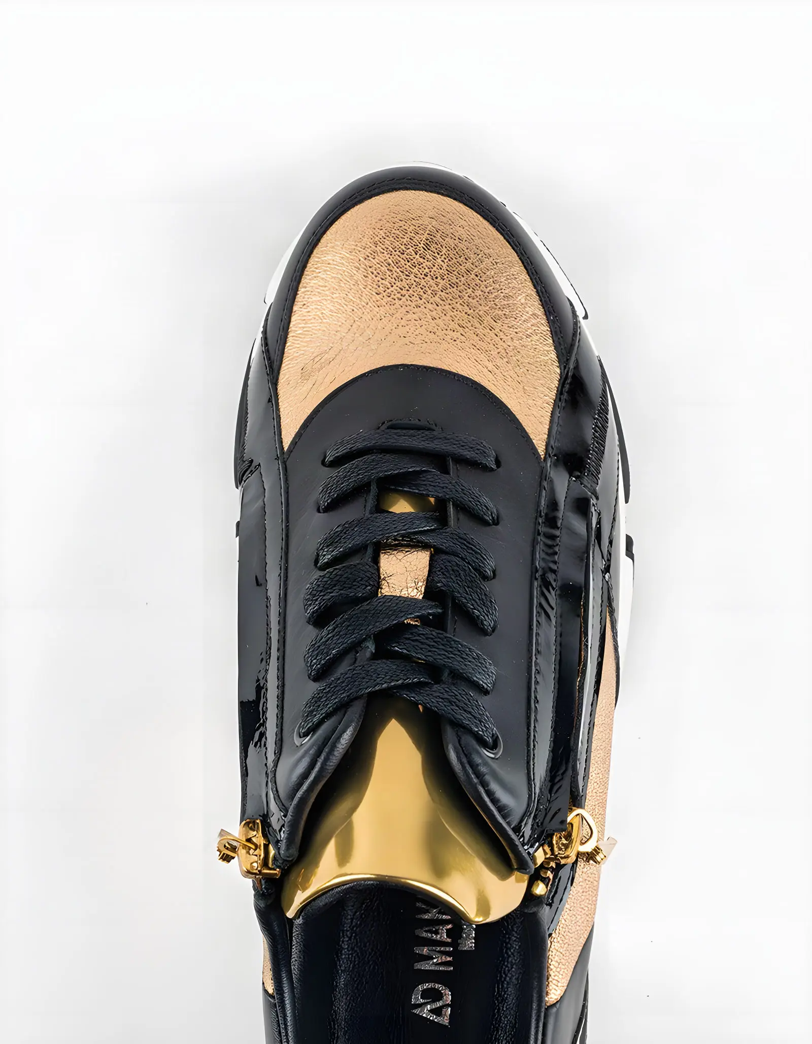 Baskets légères en cuir Lina 02 – NOIR-ARGENTO