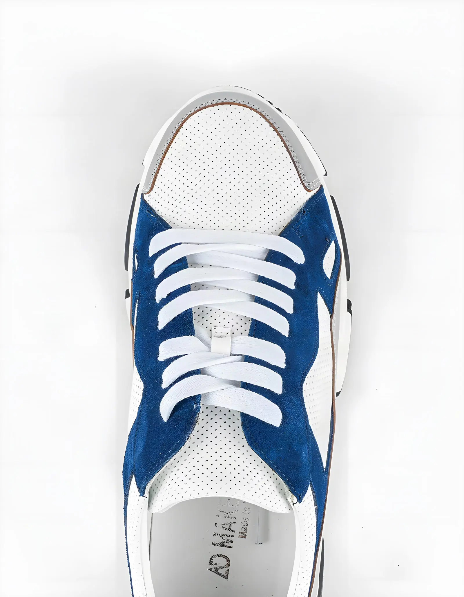 Baskets légères en cuir Lina DAIM BLEU