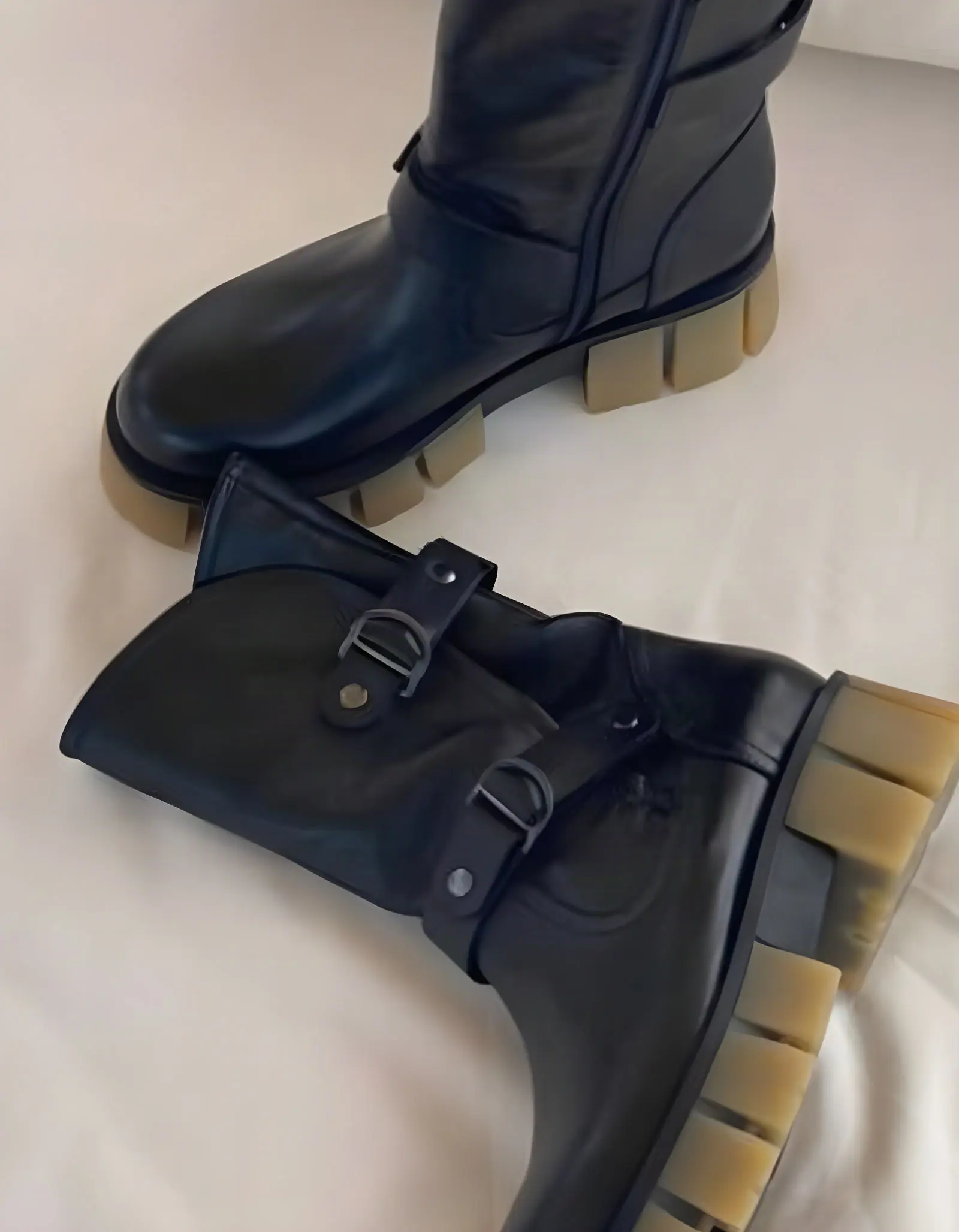 Boots en cuir Femme – SVEVA05 Noir
