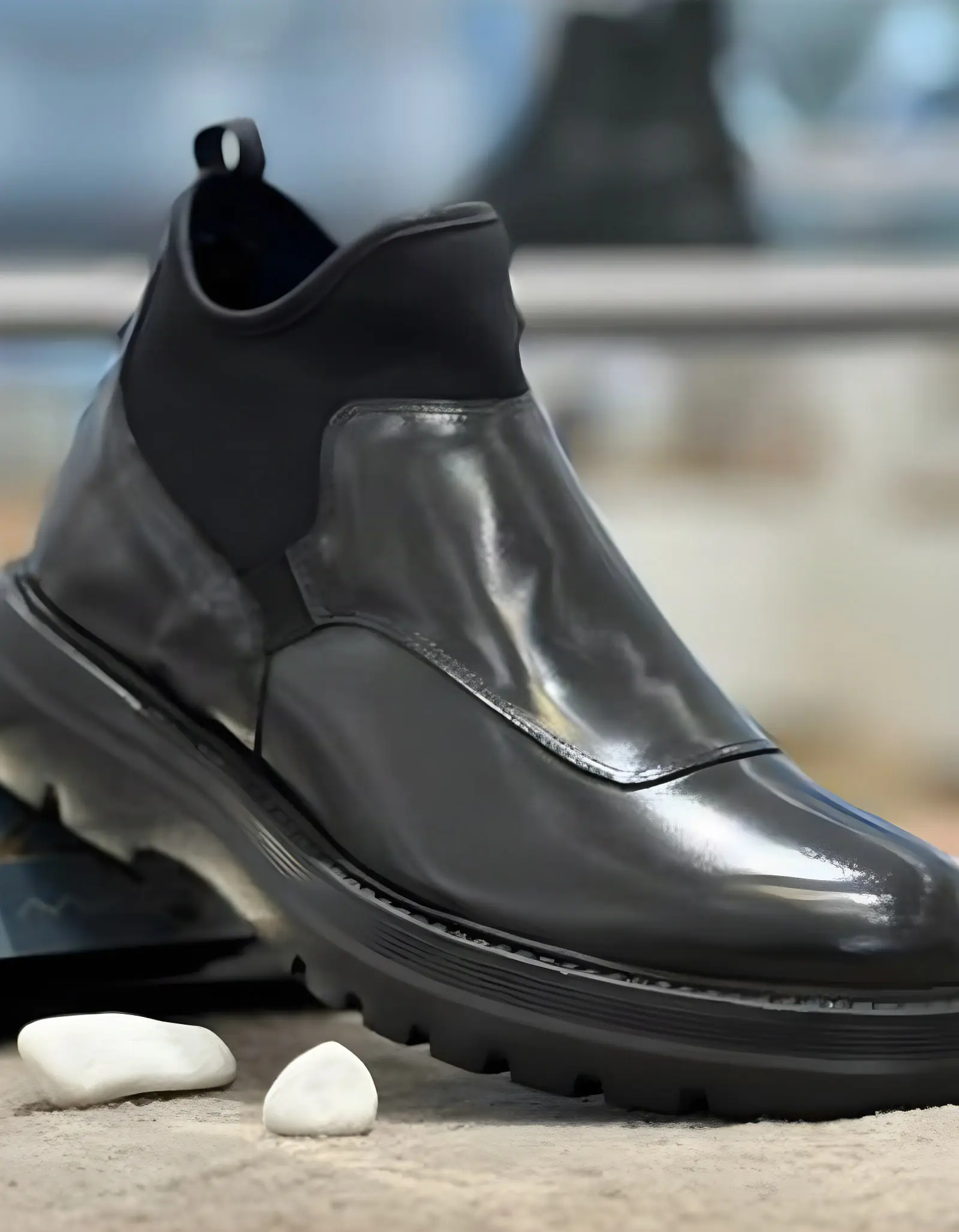 Men's Leather Boots - 120 Black
