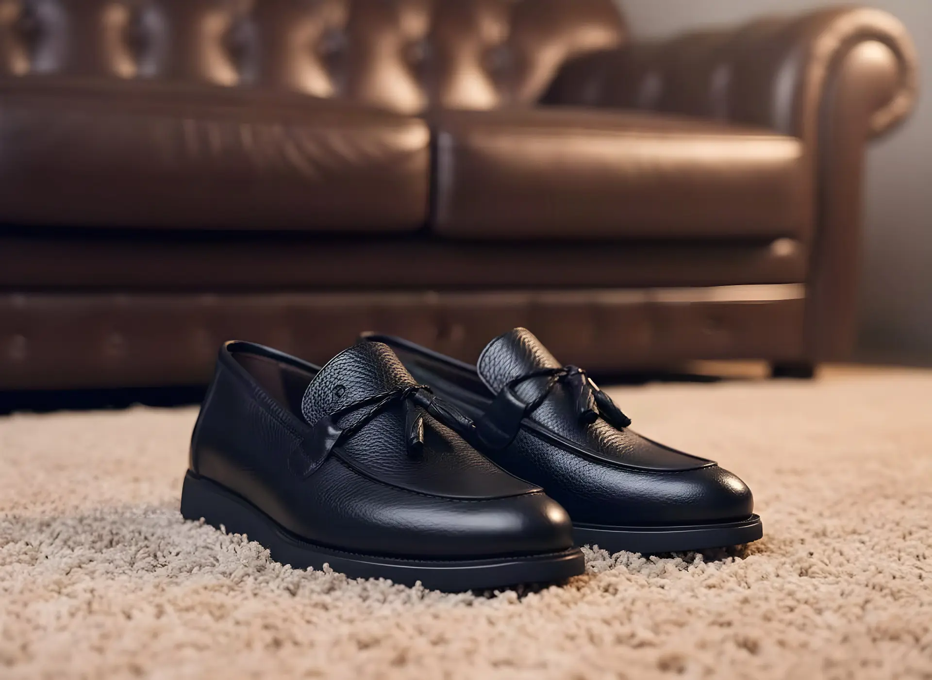 Chaussures en cuir – 7445 Noir FALL